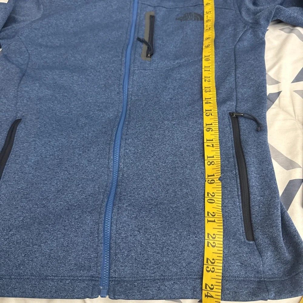 The North Face Tech Fleece Hoodie Hoody Jacket Blue Full Zip Men's Size small